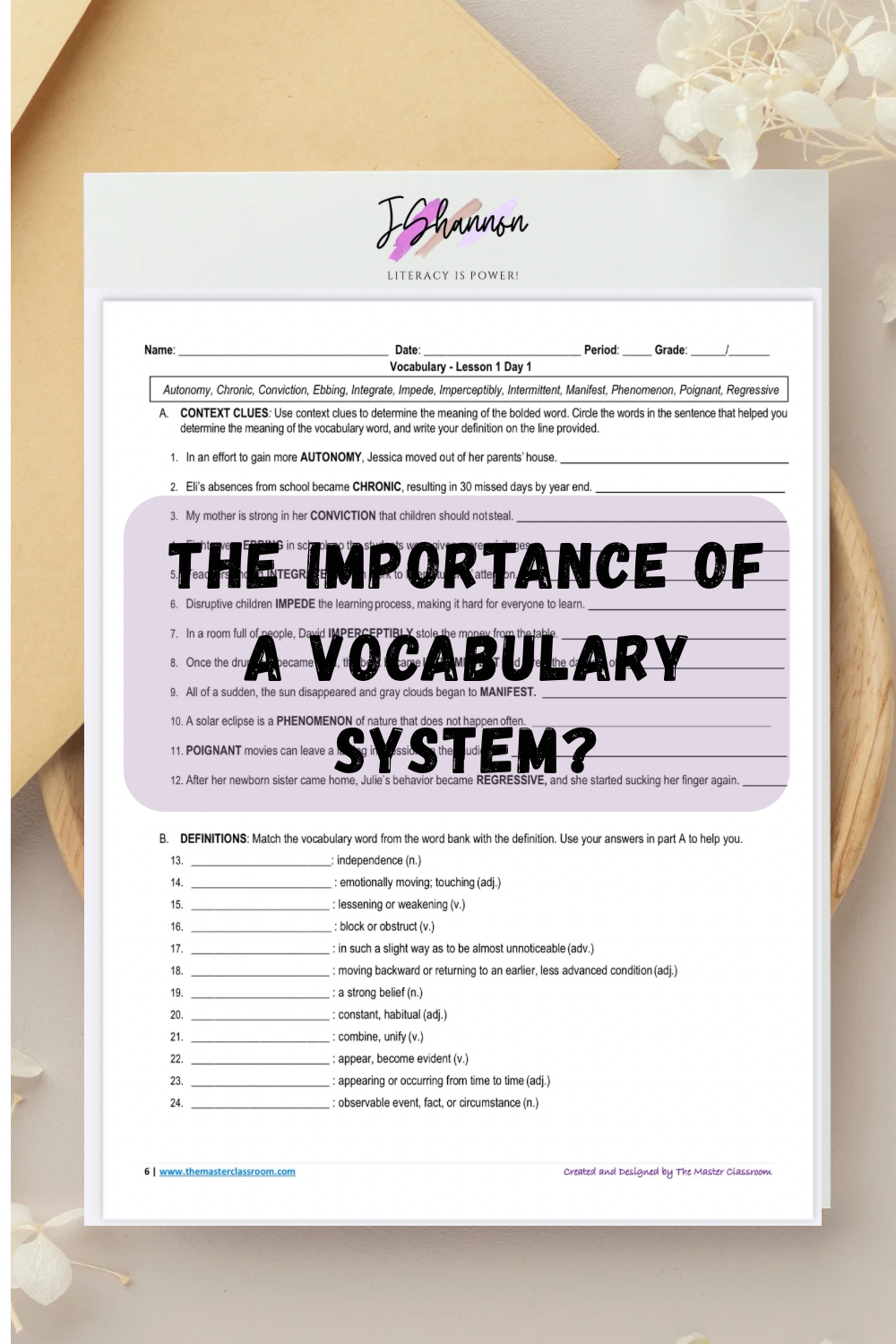 Why Every Classroom Needs a Strong Vocabulary System