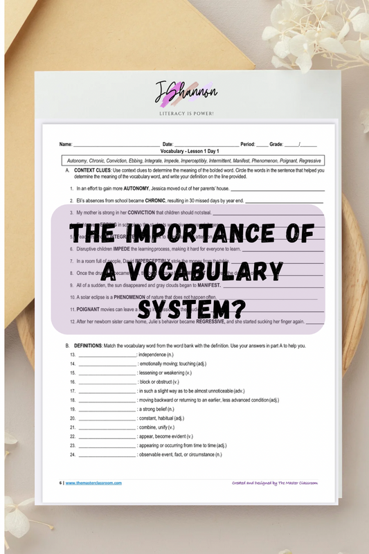 Why Every Classroom Needs a Strong Vocabulary System