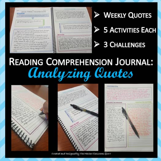 (Critical Thinking) Reading Comprehension Journal: Analyzing Quotes