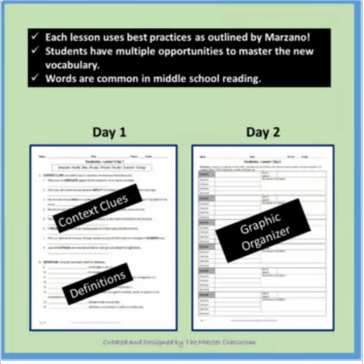 NO PREP Middle School Vocabulary (4 WEEKS) - Unit 2