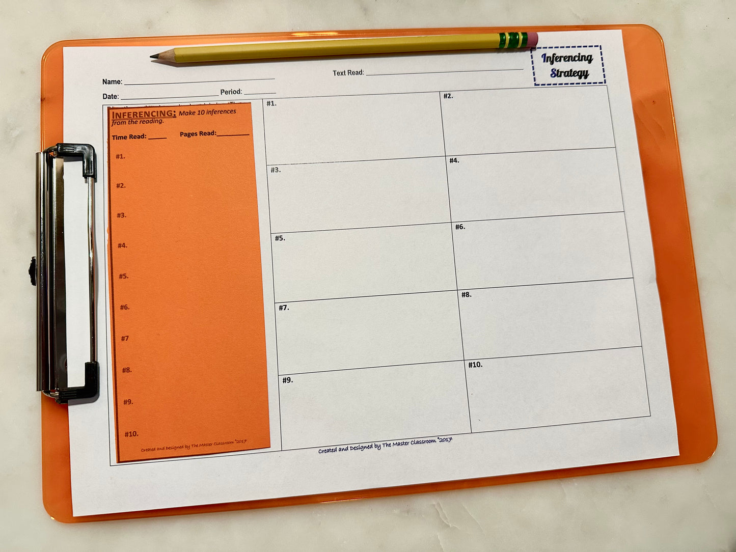 Reading Comprehension: Independent Reading Bookmarks