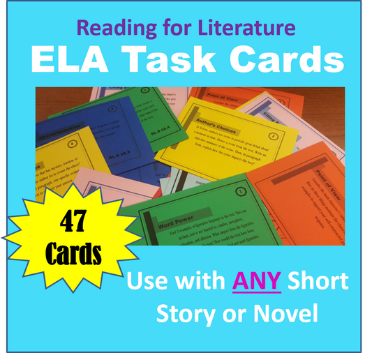 High School ELA Task Cards (Common Core Aligned)