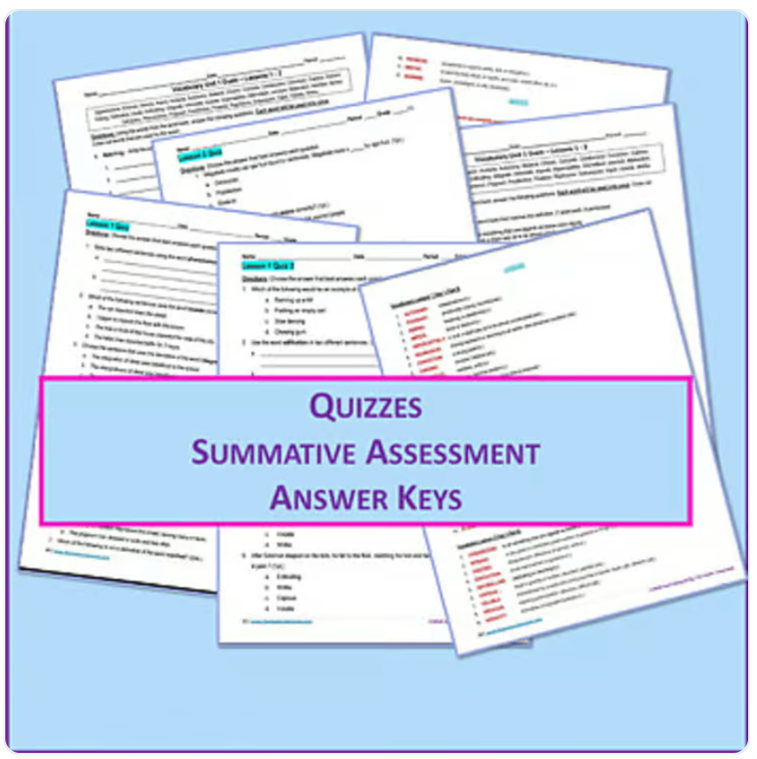 NO PREP High School Vocabulary (4 weeks) - Unit 4